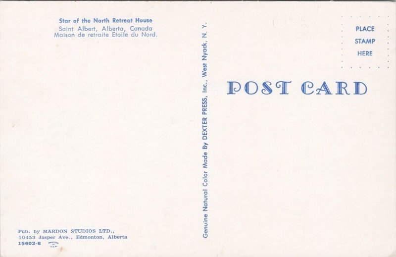 St Albert AB Star Of The North Retreat House Unused Mardon Studios Postcard H48
