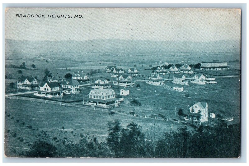 Braddock Heights Maryland MD Postcard Aerial View Of  Residence Section  c1920's