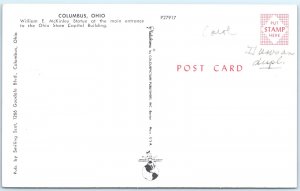 c1950s Columbus, OH Willaim E. McKinley Statue Ohio State Capitol Chrome PC A302