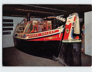 Postcard Canal Narrow Boat, Waterways Museum, Stoke Bruerne, England