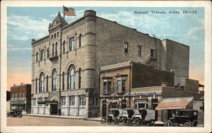 Joliet Illinois IL Masonic Temple Masons Fraternal Vintage Postcard