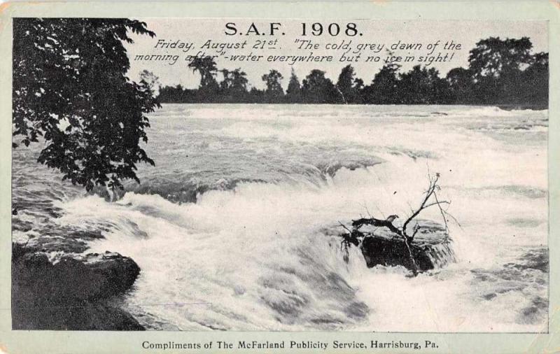 Harrisburg Pennsylvania Flood Disaster Antique Postcard J60187