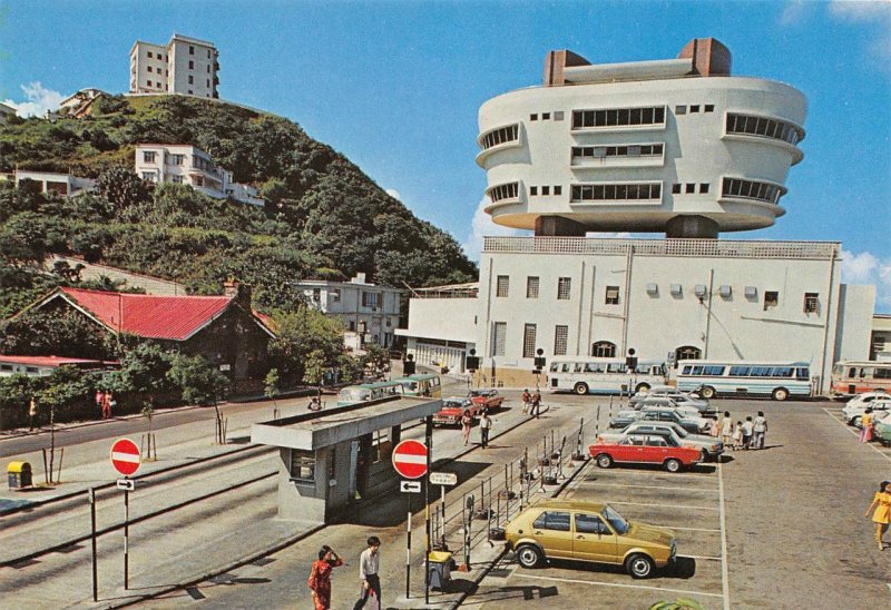 Peak Tower Restaurant, Hong Kong, China ca 1970s Large Vintage Postcard