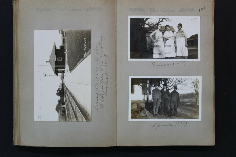 1920 Fall River Wisconsin High School Girl Graduation Memory Scrapbook RPPCs