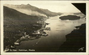 Ketchikan AK Air View S-113 Real Photo Postcard - From Airplane