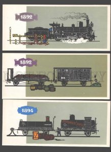 091510 Railway & TRAINS Collection of 24 russian postcards