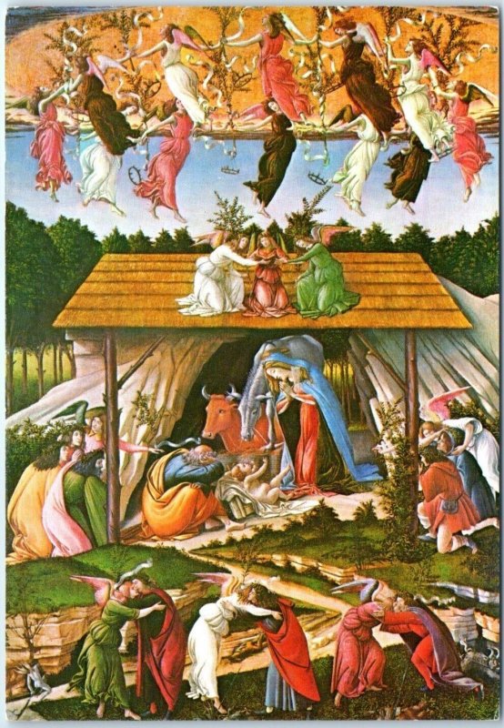 The Mystic Nativity By Botticelli, the National Gallery - London, England 