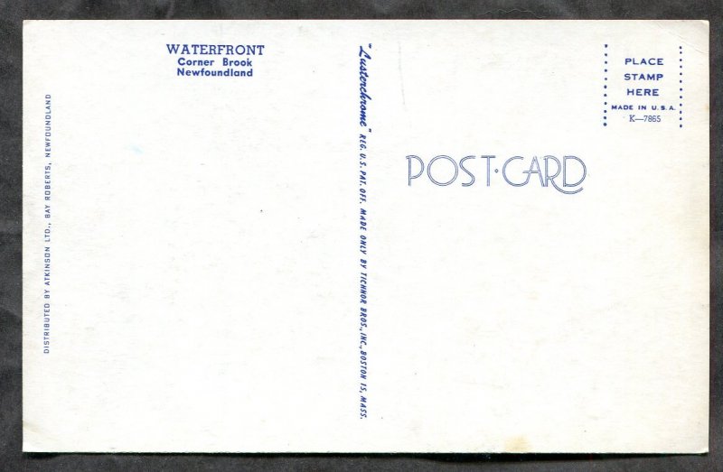 dc495 - CORNER BROOK Newfoundland 1960s Waterfront