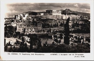 Greece Athens Acropolis Vintage RPPC C110