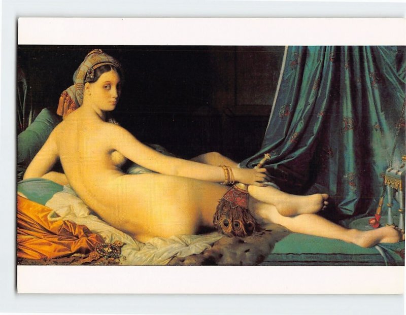 Postcard La grande odalisque By J. A. Ingres, Musée du Louvre, Paris, France