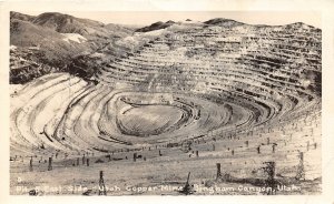 F90/ Bingham Canyon Utah RPPC Postcard 1951 East Side Copper Mine 1