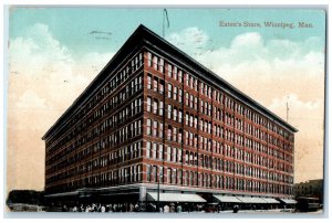 1911 Eaton's Store Winnipeg Manitoba Canada Antique Posted Postcard