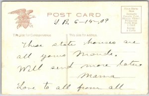 State Capitol Providence Rhode Island RI Building & Grounds Postcard