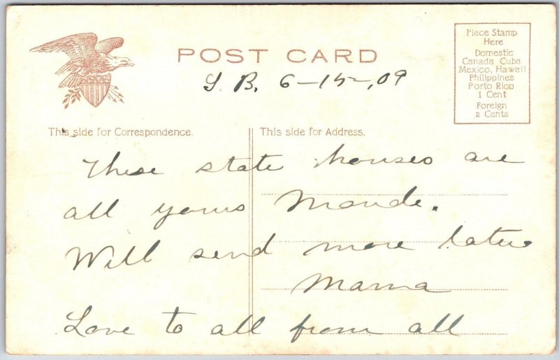 State Capitol Providence Rhode Island RI Building & Grounds Postcard