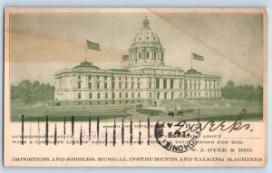 St. Paul Minnesota Postcard State Capitol St. Paul Advertisement c1905 Vintage