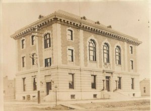 New Bank Building Victorian Era Circa 1910 RPPC Photo Vintage Antique Postcard 