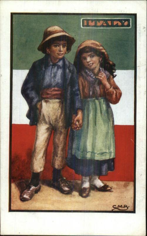 WWI Propaganda Children of Allies Series by CMB c1915 Postcard ITALY