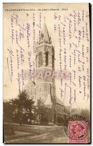 Old Postcard St Leonard's on Sea St John's Church