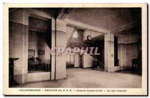 Villeurbanne Old Postcard Platoon Barracks EOR Jeanne d & # 39arc The hall & ...