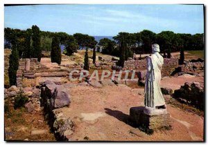 Modern Postcard Costa Brava Ampurias Estatua of Esculapio