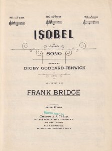Isobel Digby Goddard Fenwick Frank Bridge Olde Sheet Music