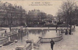 France Dijon Le Square et Panorama de la Place Darcy 1925