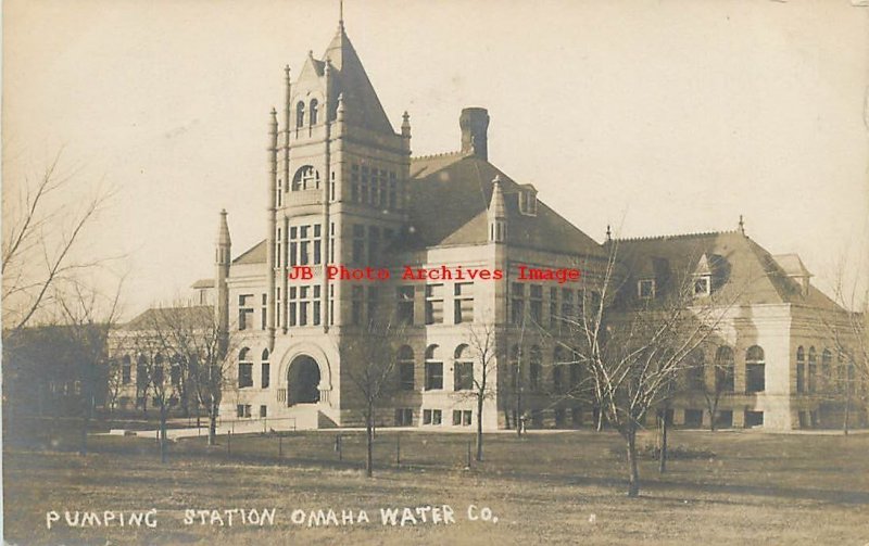 NE, Omaha, Nebraska, RPPC, Omaha Water Co Pumping Station, Exterior View, Photo