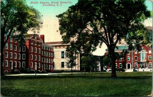 Middle Campus Brown University Providence RI Rhode Island 1910 DB Postcard A5