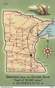 MINNESOTA, Greetings From the Gopher State Land of 10,000 Lakes, 30-40s