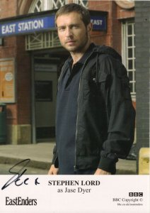 Stephen Lord as Jase Dyer Eastenders Hand Signed Cast Card Photo