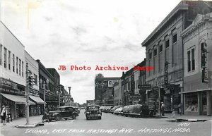 NE, Hastings, Nebraska, RPPC, Second Street, Commercial Area, Cook Photo No N71