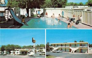 Colorado Springs Colorado Range View Motel Swimming Pool Vintage Postcard J68908