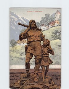 Postcard Telldenkmal, Altdorf, Switzerland