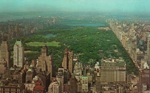 Vintage Postcard Central Park As Seen From The RCA Observation New York City NY