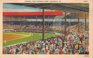 PARKWAY FIELD BASEBALL PARK LOUISVILLE KENTUCKY POSTCARD 1943