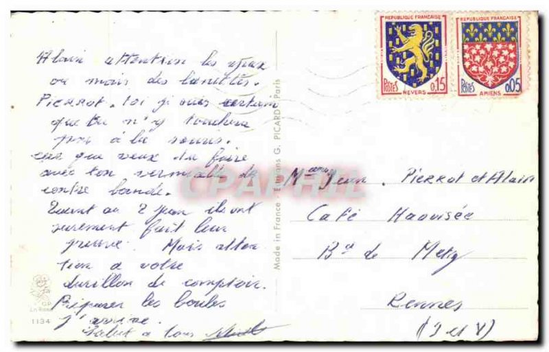 Old Postcard If it still we will all lose the ball