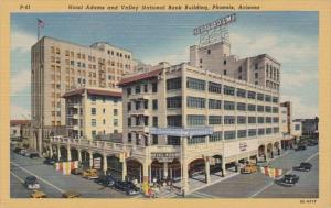 Arizona Phoenix Hotel Adams and Valley National Bank Building Curteich