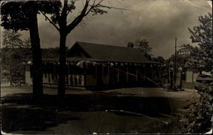 East Jaffrey Cancel NH Gas Station Roadside AMOCO c1930s Real Photo Postcard