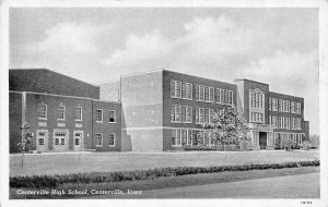 CENTERVILLE, Iowa IA    CENTERVILLE HIGH SCHOOL  Appanoose County  B&W Postcard