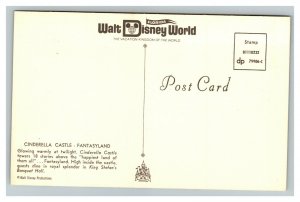 Vintage 1960's Postcard Walt Disney World Cinderella Castle Orlando Florida