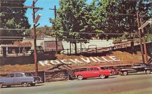 Rockville CT Center Of City Trucks & Old Cars, Postcard