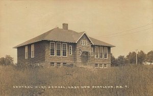 East New Portland ME Central High School Real Photo Postcard