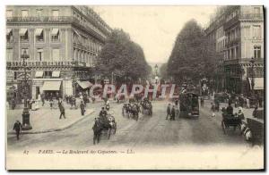 Old Postcard Paris Boulevard oF Capucines
