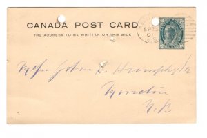 Victoria Jubilee Postal Stationery Postcard, Used Sackville, New Brunswick 1901