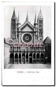 Old Postcard Tournai Cathedrale Face