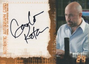 Carlo Rota in 24 TV Show Hand Signed Cast Card Photo