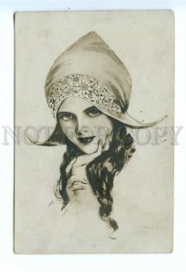 494216 Harrison FISHER Girl in Hat Miss Knickerbocker PHOTO AWE Poland Russia