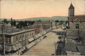 San Bernardino California CA Business Street Scene c1910 Vintage Postcard