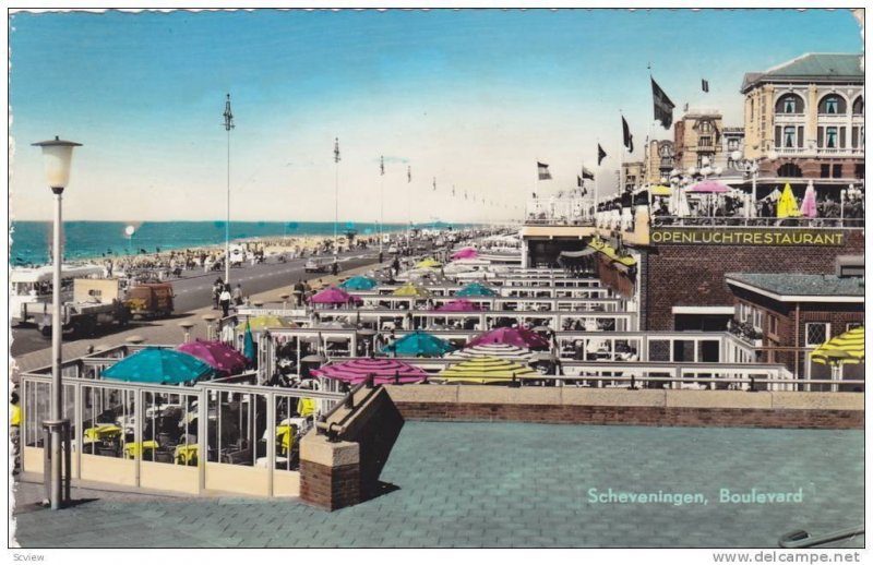 RP; Hand-colored, Boulevard, Scheveninggen, Den Haag, South Holland, Netherla...