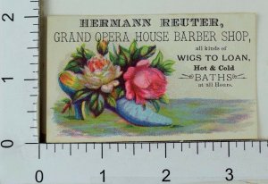 Hermann Reuter Grand Opera House Barber Shop Wigs To Loan Hot/Cold Baths F66